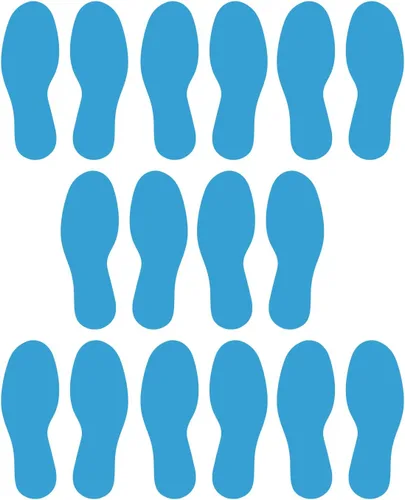 Vista 54 de LiteMark Calcomanías de vinilo para piso, calcomanías de línea para suelo de aula, oficinas, bailes, eventos, marcadores de puntos duraderos con Azul