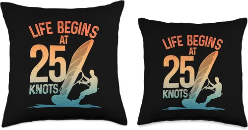 Vista 3 de Best Windsurfing Gift Windsurf Knots Surfer Humor Funny Design for Men Women Windsurfer Surfing Throw Pillow, 16x16, Multicolor