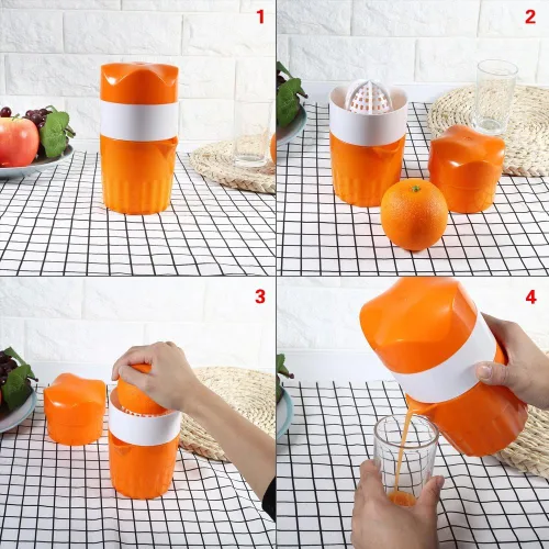 Vista 9 de Exprimidor eléctrico de cítricos, manual de mano cítricos, naranja, limón, exprimidor de mano, exprimidor de cítricos, naranja, exprimidor