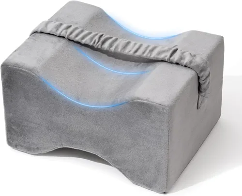Vista 9 de UJPFEO Almohada de rodilla para personas que duermen de lado, almohada refrescante de espuma viscoelástica para dormir entre las rodillas, almohada
