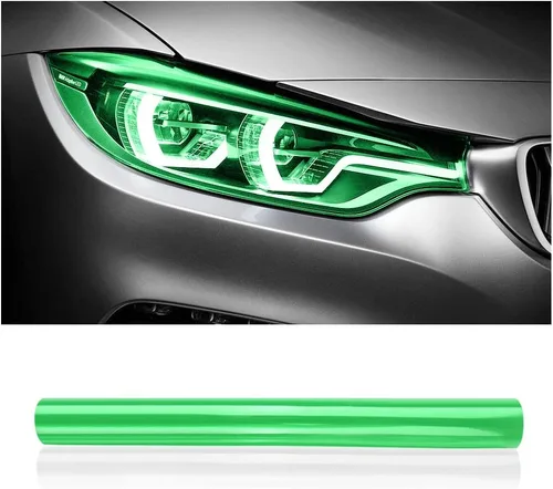 Vista 15 de Película de tinte de luz de automóvil de 12 x 48 pulgadas, protector de vinilo cortable y elástico, calcomanías autoadhesivas que no dejan marcas