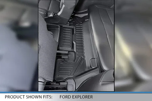 Vista 2 de MAXLINER Alfombrillas de suelo de ajuste personalizado de tercera fila compatibles con Ford Explorer 2020-2023