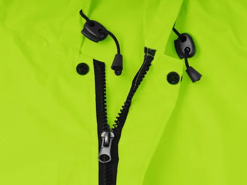 Vista 6 de Chaqueta de lluvia de seguridad larga con capucha para hombre, impermeable, poncho de emergencia