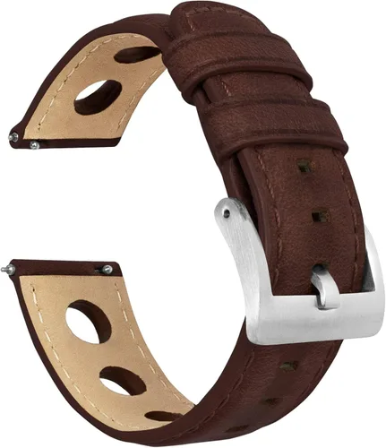 Vista 47 de Barton Racing & Rally Horween - Correas de cuero con barras de resorte de liberación rápida integradas, longitud estándar para muñecas de 5 a 8