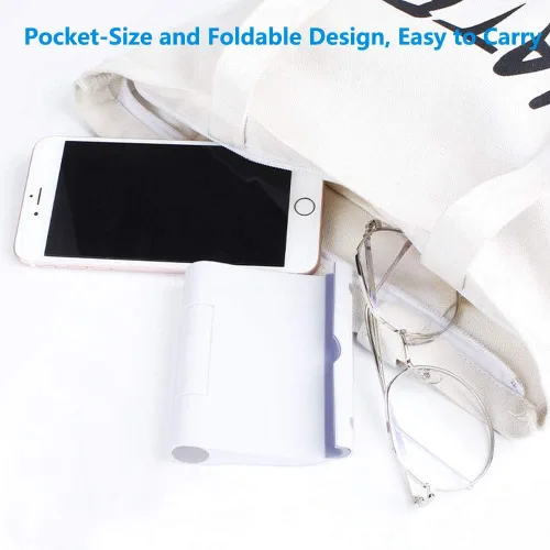 Vista 8 de VOVIGGOL Paquete de 4 soportes para teléfono celular para escritorio, soporte plegable para teléfono celular, soporte ajustable para tableta