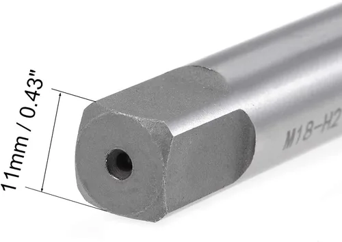 Vista 4 de uxcell Macho métrico de rosca de máquina M18 x 2.5 de alta velocidad de acero roscado roscado herramienta de roscado de flautas rectas