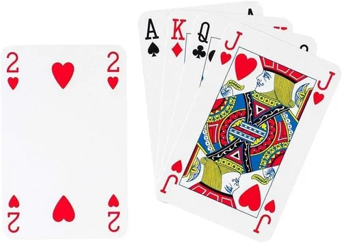 Vista 3 de Caspari Palm Fronds - Juego de cartas tipo grande, 2 mazos incluidos