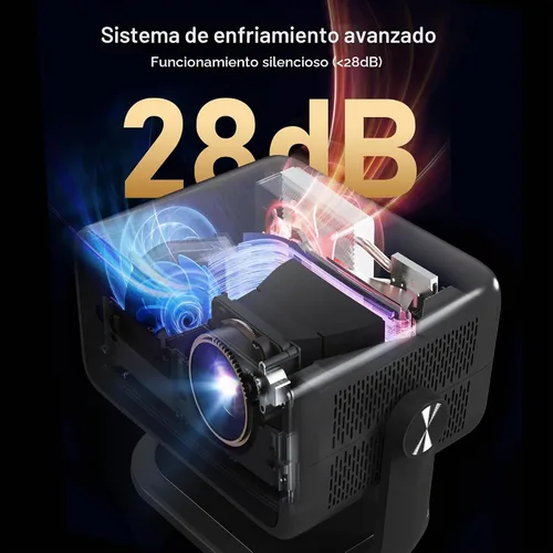 Vista 8 de [Netflix-Licensed/4K Support] Native 1080P Smart Projector, 800 ANSI X6 Pro X6 Netflix Black