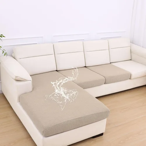 Vista 149 de Fundas impermeables para sofá seccional, fundas de cojín antideslizantes para sofá Ajuste seccional en forma de L, tela jacquard elástica, parte