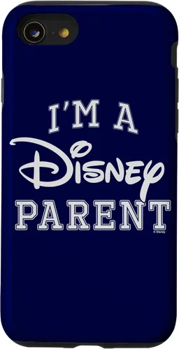 Vista 18 de iPhone 16 Disney I'm A Disney Parent Collegiate Big Text Logo Case