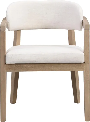 Vista 6 de Merax Juego de comedor retro de 7 piezas para 6, juego de mesa de comedor moderno de mediados de siglo con mesa rectangular de madera de caucho y 6