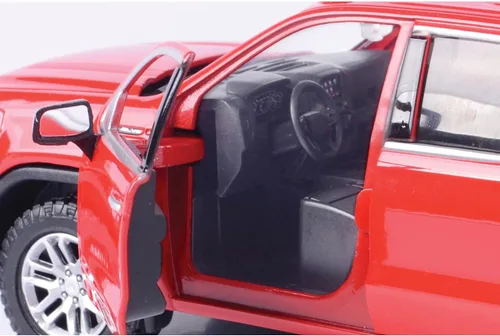 Vista 5 de Motormax Modelo a escala compatible con GMC Sierra 1500 SLT Crew CAB 2019 RED 1:27 MTM79361R