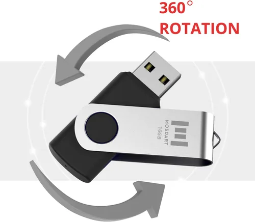 Vista 4 de mosDART - memoria externa USB 2.0 - 10 unidades - 16GB indicador led, negro
