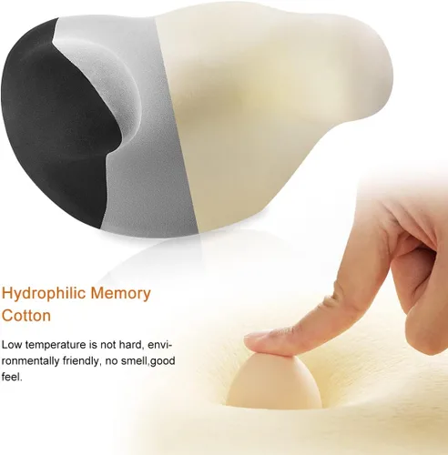 Vista 3 de Almohada para reposacabezas de automóvil, cómoda almohada de cuello con forma de memoria para aliviar el dolor de cuello, diseño ergonómico