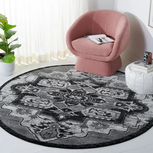 Vista 7 de SAFAVIEH Vintage Hamadan Collection - Alfombra de pasillo, 2.3 x 8 pies, gris claro y gris, diseño persa oriental, no desprende pelusa y de fácil