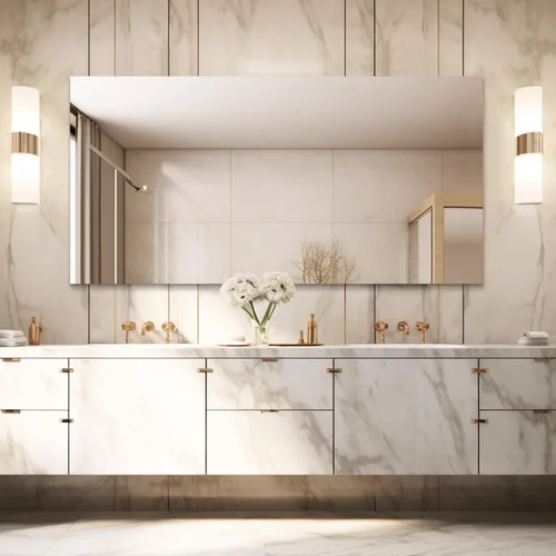 Vista 11 de Espejo Grande de 72" x 36", Espejo de Baño Rectangular Moderno con Borde Pulido Sin Marco, se Cuelga Horizontal o Verticalmente. Espejos de Baño