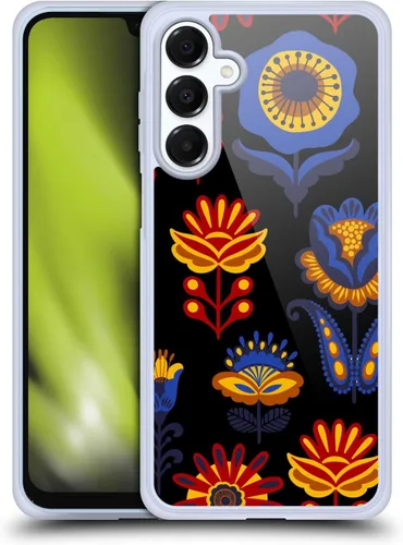 Vista 12 de Head Case Designs Officially Licensed Haroulita Blue Red Ethnic Pattern Gel Case [Military Grade Protection] Compatible with Samsung Galaxy A16 5G