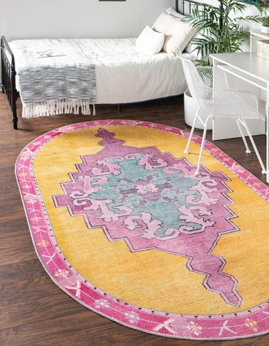 Vista 28 de Unique Loom Timeless Collection - Alfombra de área - Thomas (2' x 3' 1" ovalada, negro y blanco/gris)