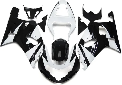 Vista 29 de Kit de carenado de llama azul negro de plástico ABS para Suzuki GSXR600 GSXR750 K1 2000-2003 Carenados GSX-R600 GSX-R750 2001 2002 2003 Inyección
