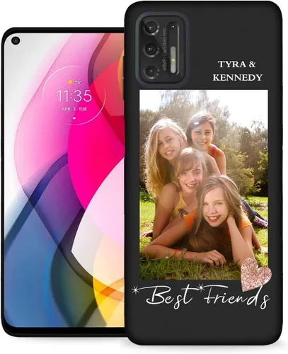 Vista 47 de Funda personalizada para Motorola Moto G Stylus 2020 con nombre de foto, texto y foto, GStylus personalizado -20 funda suave y fina (negro) de 6.4