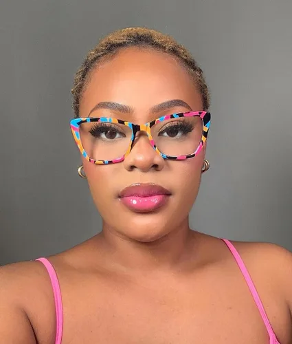Vista 2 de VOOGLAM Gafas rectangulares con bloqueo de luz azul para mujer, anti fatiga ocular UV Sánchez