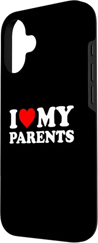 Vista 2 de I Love My Parents - Red Heart Case for iPhone 16