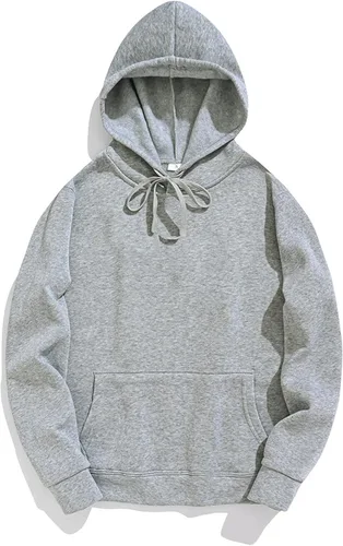 Vista 5 de Sudaderas de algodón de peso medio de manga larga con capucha, transpirable, ajuste holgado, suéter atlético