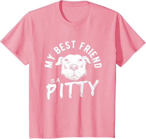 Vista 64 de My Best Friend Is A Pitty Pitties Pitbull - Camiseta Negro