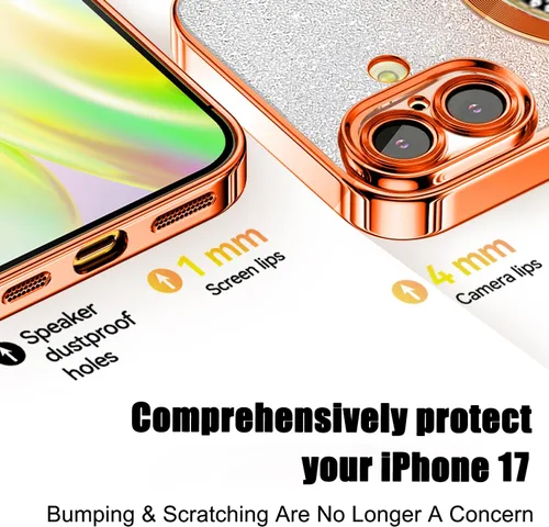 Vista 186 de Misscase Funda magnética con purpurina para iPhone 11 compatible con MagSafe, protección completa, delgada, a prueba de golpes, antiarañazos