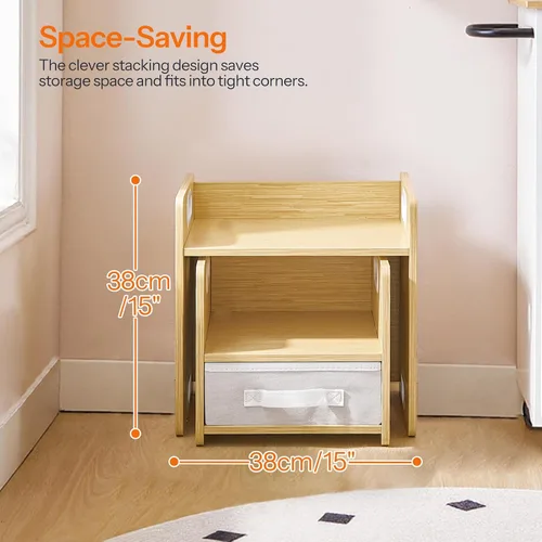 Vista 8 de HOOBRO Juego de mesa y silla de destete, juego de mesa y silla para niños, muebles para niños de 1 a 3 años, mesa y silla para lectura para niños