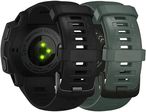 Vista 13 de Threeeggs Correa de repuesto compatible con Garmin Instinct Bands, correa de silicona suave compatible con Garmin Instinct 2, solar, táctica, Rojo