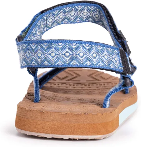 Vista 3 de MUK LUKS Sandalias de barra de arena para mujer-marfil