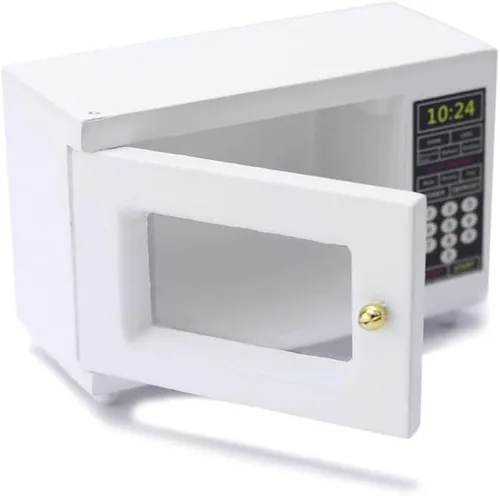 Vista 9 de Accesorios en miniatura para casa de muñecas, horno microondas, mini cocina, mueble, electrodoméstico, modelo de casa en miniatura 1:12, decoración