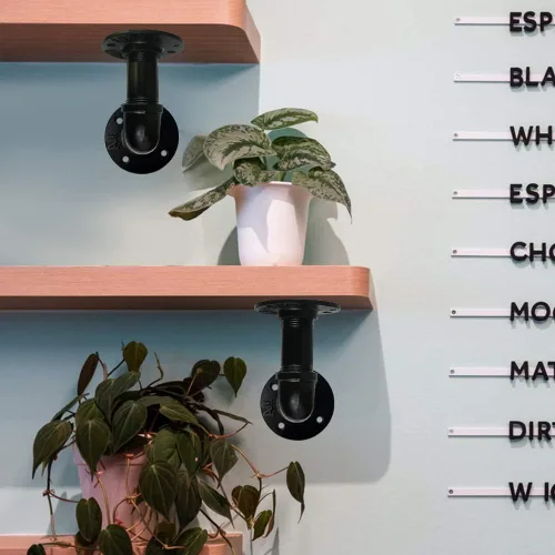Vista 7 de GeilSpace Tubo de metal negro precortado de 1 x 2 pulgadas, acero industrial que se adapta a tuberías y accesorios roscados estándar de una pulgada