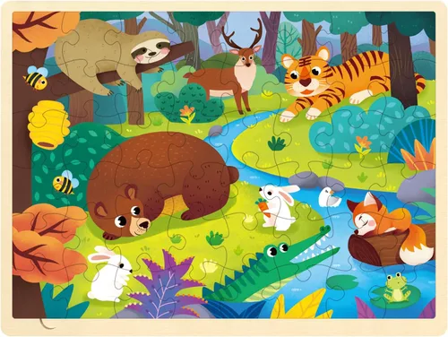Vista 8 de Rompecabezas de 24 piezas para niños de 3 a 5 años, animales