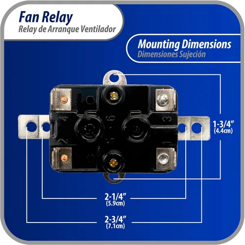 Vista 2 de Appli Parts APFR-290 90-290, bobina de 24 VAC, relé de ventilador de conmutación de alta resistencia, SPST normalmente abierto para AC y calentador