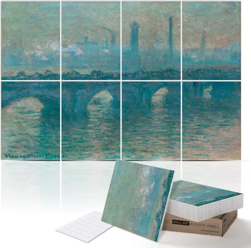 Vista 21 de PINWELIFE® Paneles acústicos de arte de pared, paneles absorbentes a prueba de sonido, para el hogar y la oficina, amortiguación decorativa