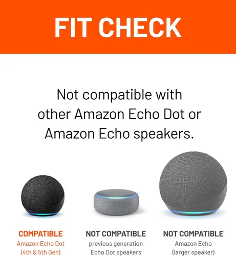 Vista 2 de Made For Amazon Wall Mount, for Echo Dot (5th generation)