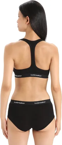 Vista 4 de Icebreaker Womens Sprite Racerback Sports Bra Negro