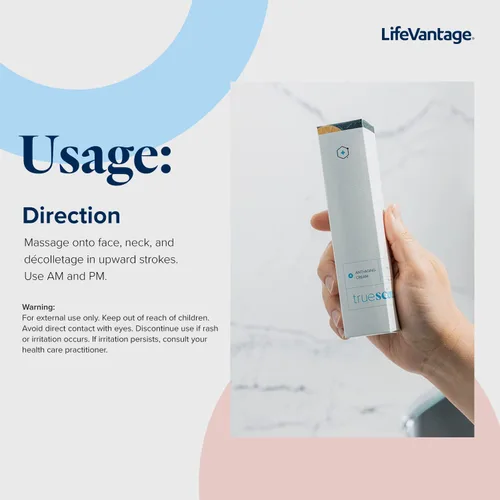 Vista 6 de LifeVantage Crema facial TrueScience Anti-Aging Face Cream, hidratante facial hidratante, crema facial antiarrugas y antienvejecimiento con activos