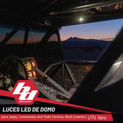 Vista 6 de Baja Designs Luz LED de cúpula con interruptor, luz universal de 12 V, 400 lúmenes, óptica de 180 grados, lente ámbar baja