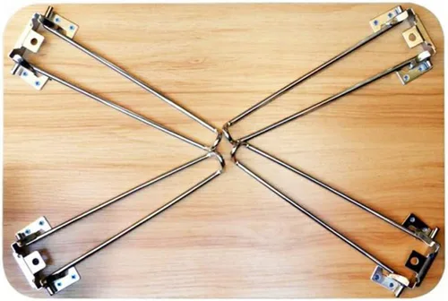 Vista 5 de 4 patas de mesa plegables de 28.5 pulgadas, de hierro sólido, resistentes, fáciles de instalar, patas de escritorio plegables (28.5 pulgadas)