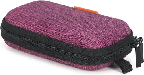 Vista 12 de Funda Rectangular Pequeña Rígida de EVA - Funda Portátil de Protección para Auriculares con Cremallera para Auriculares, Audífonos, Unidad Flash