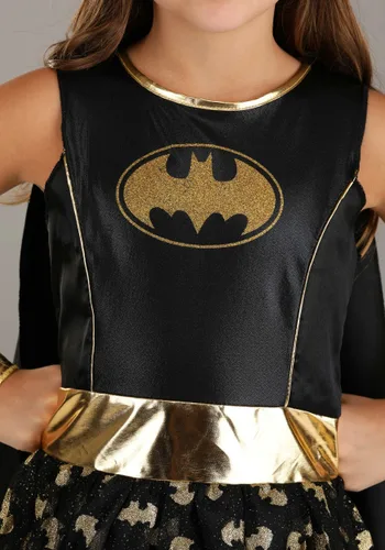 Vista 4 de Disfraz Brillante de Batgirl para Niños Multicolor