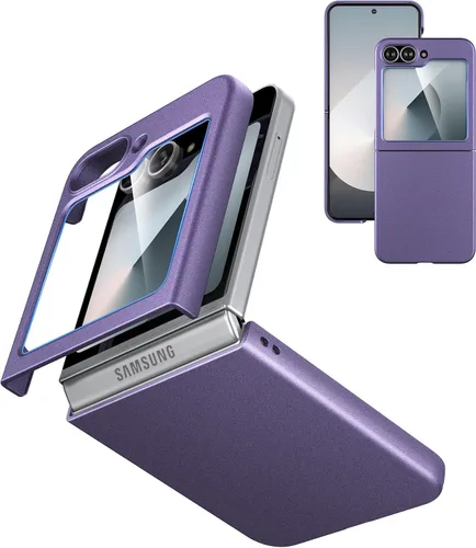 Vista 15 de Cresee Funda para Samsung Galaxy Z Flip 5 (2023) con protector de pantalla de cubierta, funda delgada para teléfono de PC dura para Galaxy Z Flip5