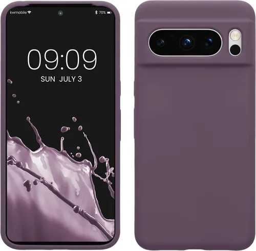 Vista 77 de kwmobile Funda compatible con Google Pixel 7 Pro - Funda de silicona TPU con acabado suave - Piedra antigua