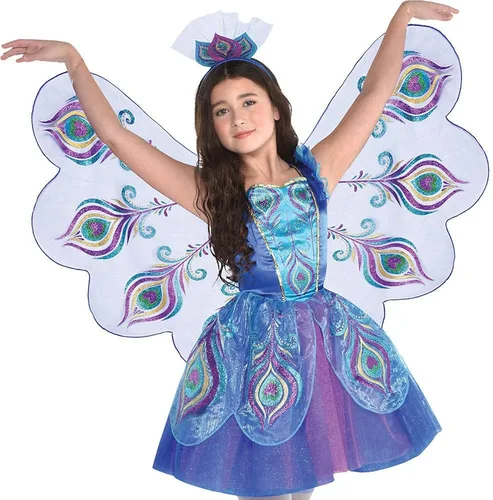 Vista 4 de Girls Pretty Peacock Costume