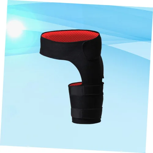 Vista 2 de Toyvian Soporte de compresión ajustable para cadera y muslo, correa de soporte con tensión elástica ancha, protector de cadera transpirable