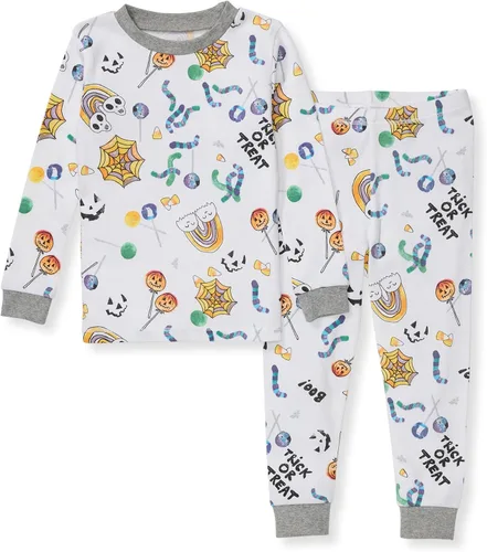 Vista 14 de Burt's Bees Baby Pijama de algodón orgánico para niñas, conjunto de pijama 100% algodón para niños pequeños y niños, tela suave y elástica Trébol