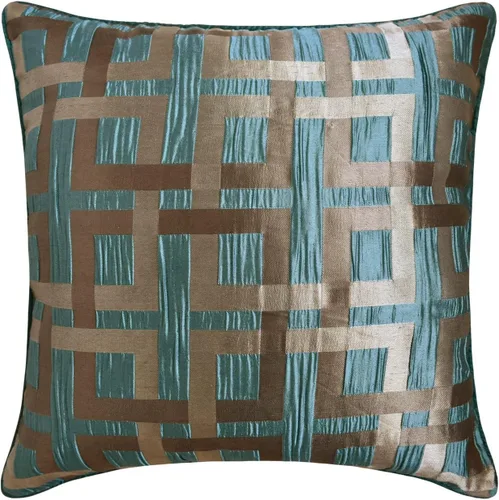 Vista 12 de The HomeCentric Fundas de almohada decorativas azules de 12 x 12 pulgadas (11.8 x 11.8 in), acolchadas de jacquard y almohadas bordadas para sofá
